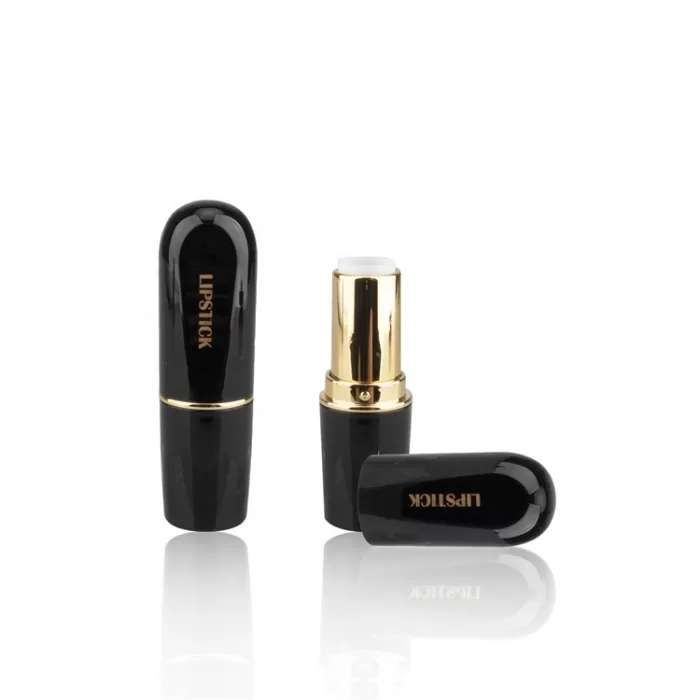 Unique Design Shiny Coating Black Lipstick Tubes Packaging with Logo for Cosmetics - LS222 - Image 4