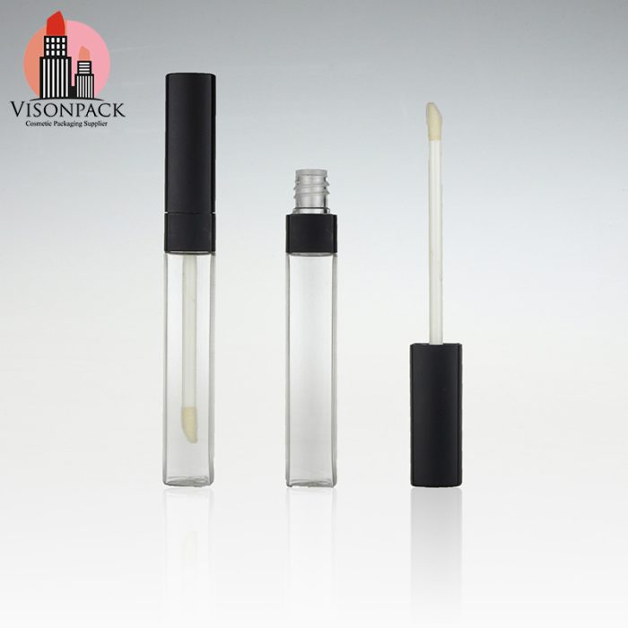 Wholesale Square Empty Lip Gloss Bottle 12ml with Brush - LG003