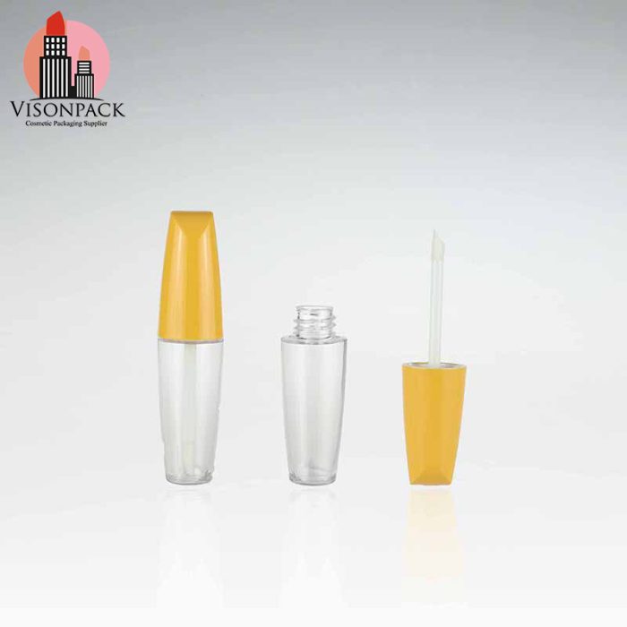 Bulk Sale Lip Gloss Packaging Boxes Empty Lip Gloss Tube with Yellow Cap - LG007