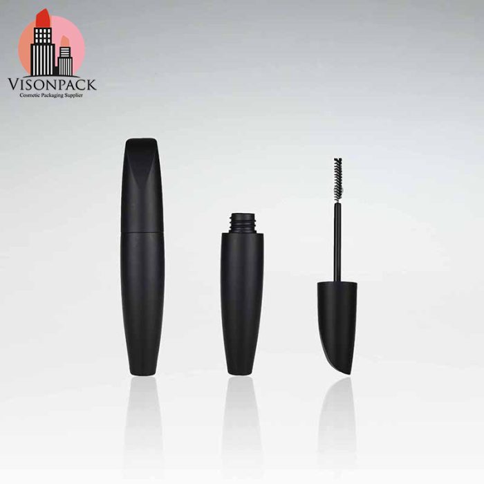 Black Plastic Tube Mascara Tube Container Custom Logo with Brush - MC025
