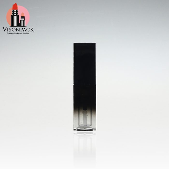 Gradient Black Square 5ml Lip Gloss Container with Applicator - LG008 - Image 2