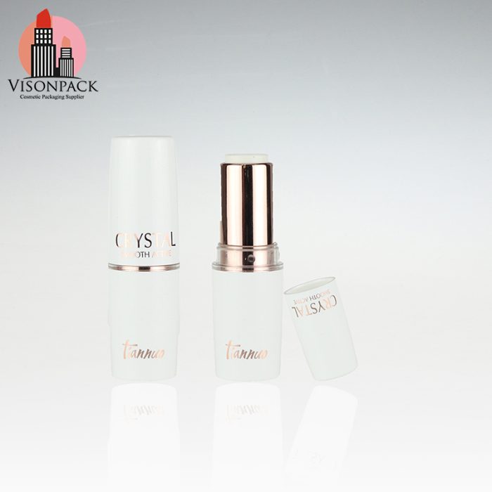 Custom Logo Printing Make-Up Packaging Empty White Lip Balm Container - LS016 - Image 2