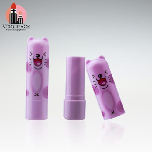 Oem Custom Round Cosmetic Lipstick Tube with Animal Pattern - LS030