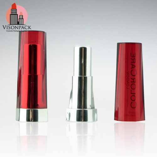 Unique Type Black/Red Lipstick Container Oem - LS046