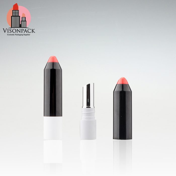 Black Plastic Crayons Shape Lip Balm Tube Empty Lipstick - LS067