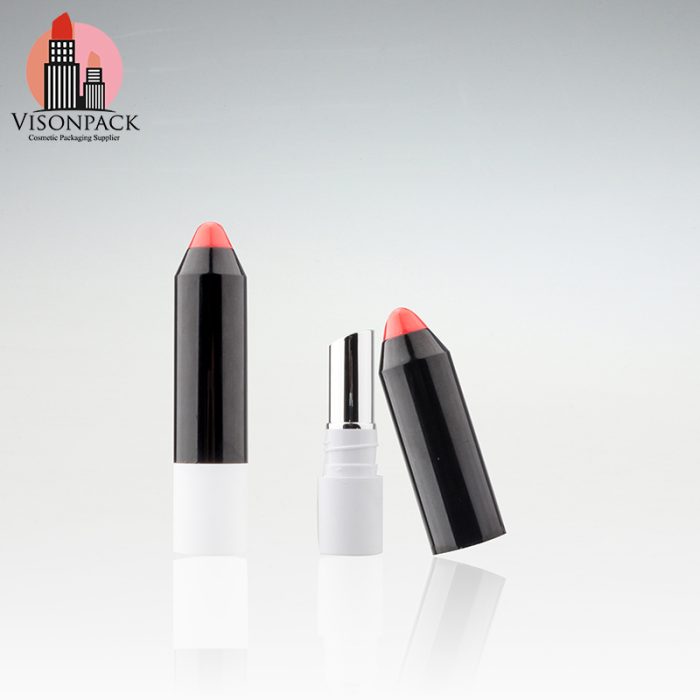 Black Plastic Crayons Shape Lip Balm Tube Empty Lipstick - LS067 - Image 2