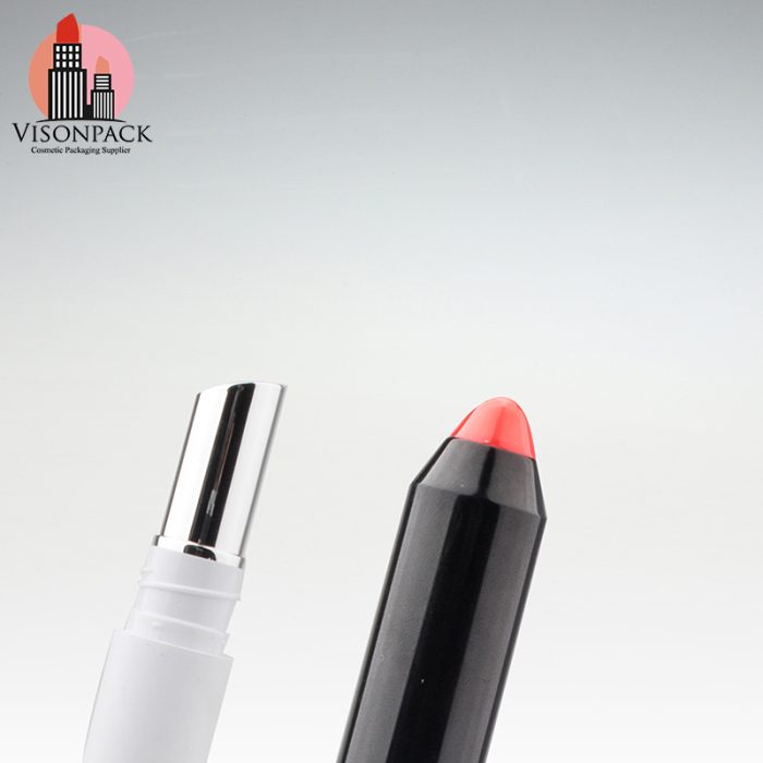 Black Plastic Crayons Shape Lip Balm Tube Empty Lipstick - LS067 - Image 3