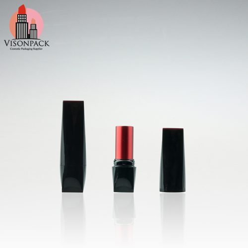 Visonpack Classic Brand Black Empty Lipstick Tube Logo Printing - LS086