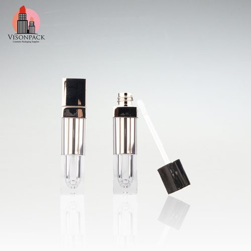 Luxury Square Clear Lipgloss Tube Plastic Cosmetic Containers - LG024