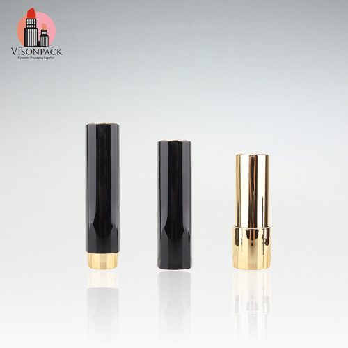 Oem Custom Screen Printing Empty Lipstick Tube with Black Cap - LS117