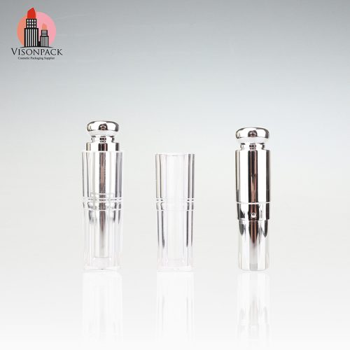 Square Transparent Cap Lipstick Tube Customizable Surface Craft - LS130