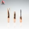 Empty Plastic 20ml Golden Round Mascara Tube with Silicone Brush - MC036