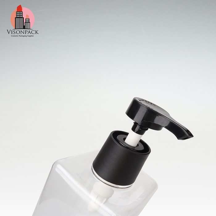 Custom Square Transparent Plastic Lotion Bottle Wholesale Online - PB002 - Image 2