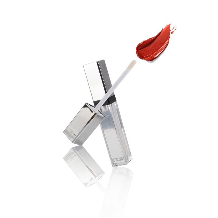 Square Clear Bottle Lip Gloss Tube Lip Gloss Containers Tube with Mirror Silver Empty Cosmetic Packaging - LG203 - Image 4