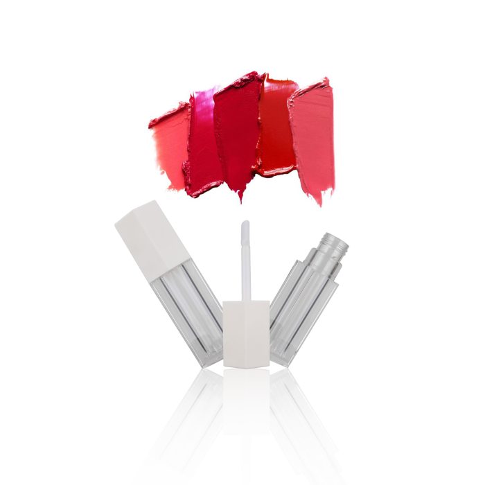 Popular Clear Pentagon Empty White Lip Gloss Tube Lipgloss Tube with Applicator Lip Gloss Containers Tube with Wand - LG193 - Image 4
