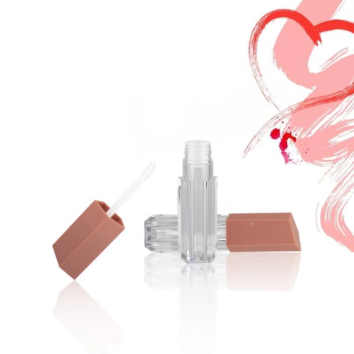 Pentagon Clear Best Quality Lip gloss Packaging Lipgloss Wand Tube Lipgloss Tube with Brush Applicator - LG173 - Image 4