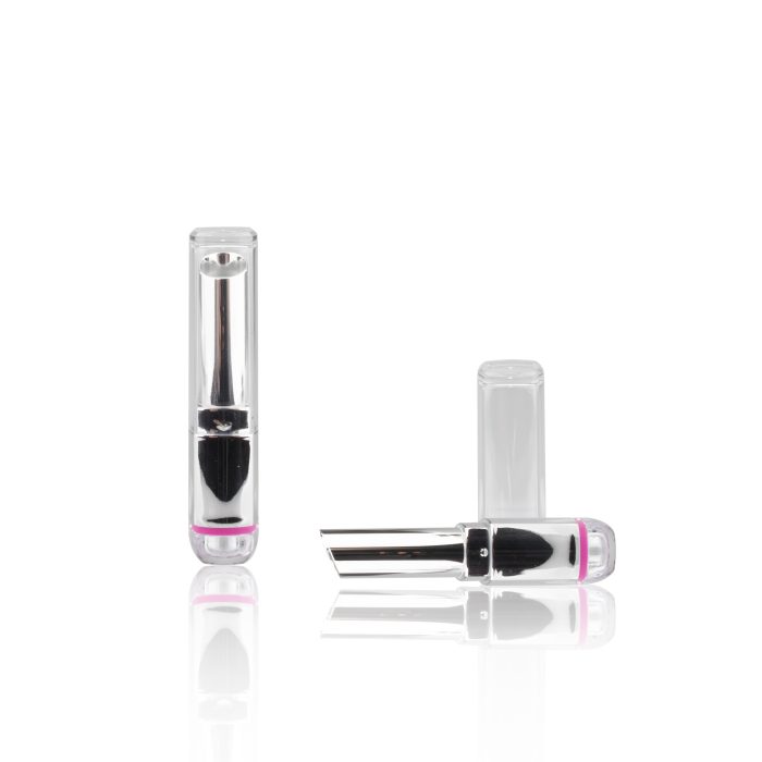 Custom Cosmetic Packaging Square Silver Lipstick Tubes Empty Lipstick Tube Packaging - LS339 - Image 2