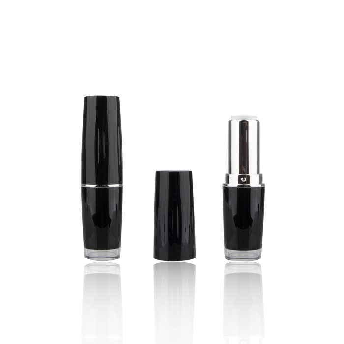 High End Black Clear Bottom Custom Lipstick Packaging Lipstick Tubes Lipstick Make Up Container - LS196
