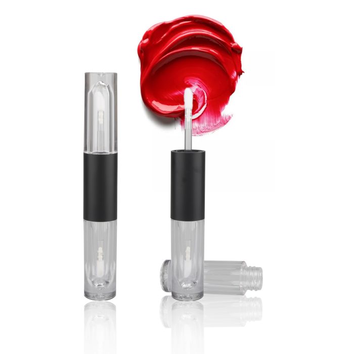 10 ML New Design Custom Double Headed Lip Gloss Containers Tube Lip Gloss Tubes with Brush Cosmetic Packaging - LG075B - Image 4