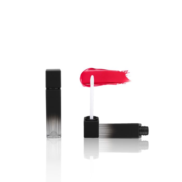 High Quality Square Lip Gloss Containers Black Frosted Lipgloss Packaging Liquid Lipstick Tube - LG139 - Image 4