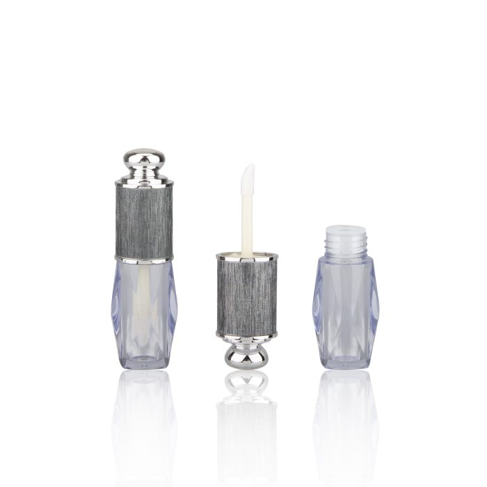 Mini Unique Sliver Lid Lip Gloss Container Lipgloss Packaging Liptint Bottle with Applicator - LG176