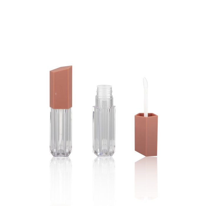 Pentagon Clear Best Quality Lip gloss Packaging Lipgloss Wand Tube Lipgloss Tube with Brush Applicator - LG173