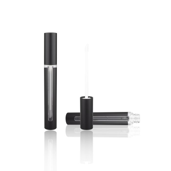 Frosted Black Cylinder Lip Gloss Packaging Lipgloss Container Liptint Bottle - LG157 - Image 5