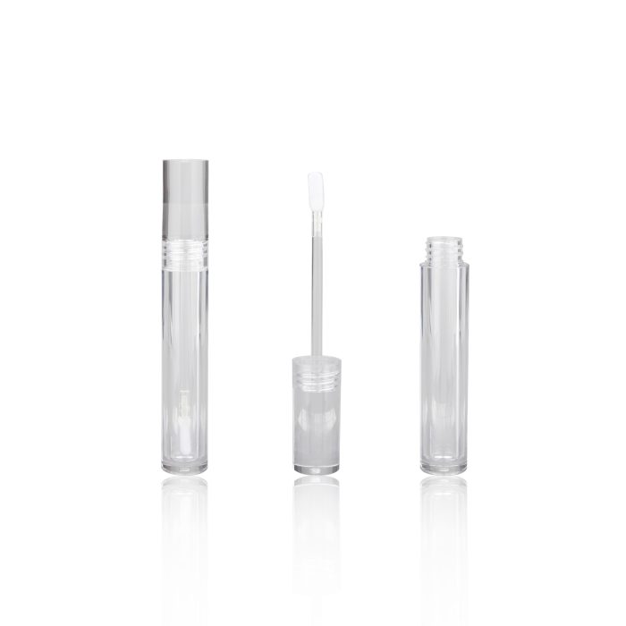 Empty Custom Cosmetics Packaging Clear Acrylic Lip Gloss Containers Tube Packaging Round Liptint Bottle with Logo Printing - LG167