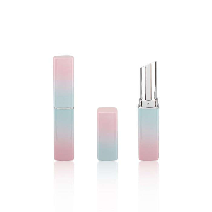 Gradient Blue Pink Lipstick Tubes Square Thin Lipstick Tube Custom Empty Lipstick Packaging - LS285