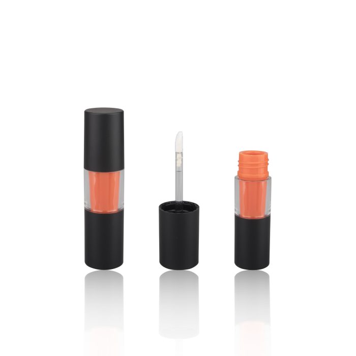 OEM Plastic Matte Surface Black Golden Lip Gloss Bottles Lipgloss packaging - LG106