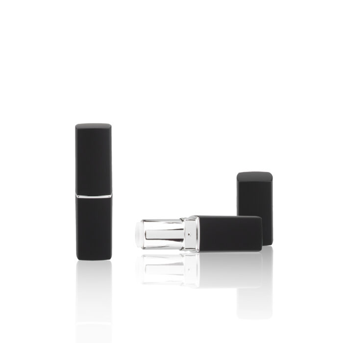 Luxury Plastic Empty Square Lipstick Tubes Lipstick Packaging Black Custom Cosmetic Packaging Boxes - LS368 - Image 2