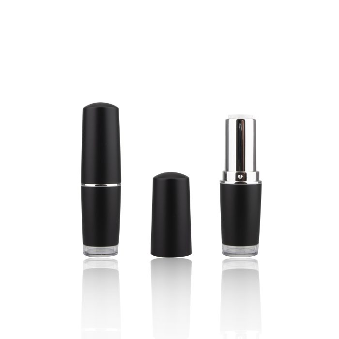 High Quality Matte Black Clear Bottom Custom Lipstick Tubes Lipstick Packaging Plastic Tubes - LS197