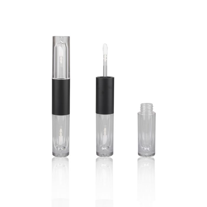 10 ML New Design Custom Double Headed Lip Gloss Containers Tube Lip Gloss Tubes with Brush Cosmetic Packaging - LG075B