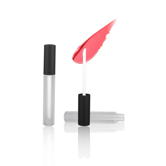 Matte Black Lipgloss Packaging Liptint Bottle Plastic Lipgloss Tube with Brush Applicator - LG113 - Image 2
