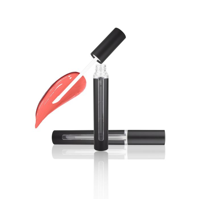 Frosted Black Cylinder Lip Gloss Packaging Lipgloss Container Liptint Bottle - LG157 - Image 2