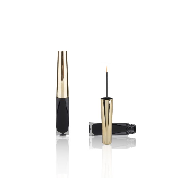 3ml Gold Black Plastic Round Makeup Packaging Empty Eyeliner Container Liquid Eyeliner Tube Custom - EL031B - Image 2