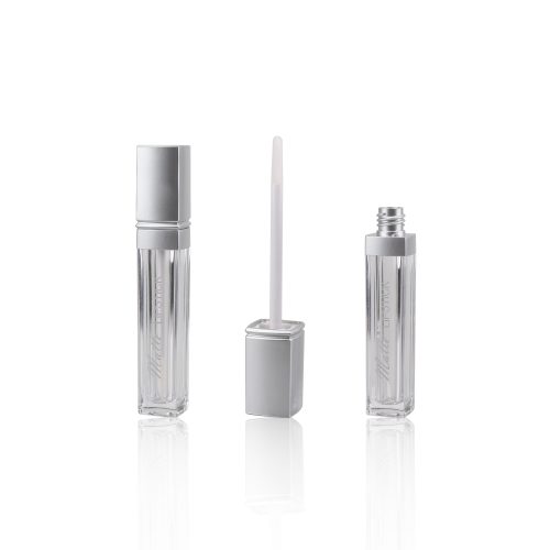 Matte Silver Empty Lip Gloss Containers Tube Lip Gloss Tubes Wholesale Lipgloss Tube with Brush Applicator - LG205
