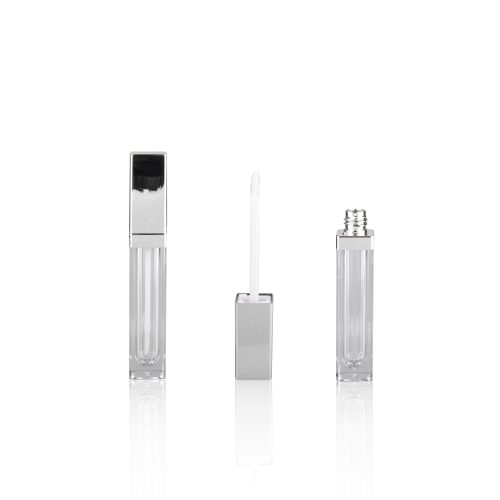 High Grade Glossy Surface Lip Gloss Containers Square Lipgloss Tube with Brush Applicator - LG109B