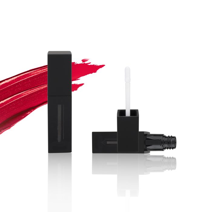 High End Frosted Black Simple Square Lip Gloss Tube Cosmetic Tubes for Liquid Lipstick Lipgloss Packaging - LG066 - Image 2