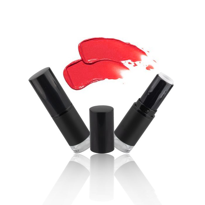 Glossy Lid Matte Bottom Simple Design Lipstick Tube Packaging Black Lipstick Case Round Shaped Lipstick Tube - LS242 - Image 3