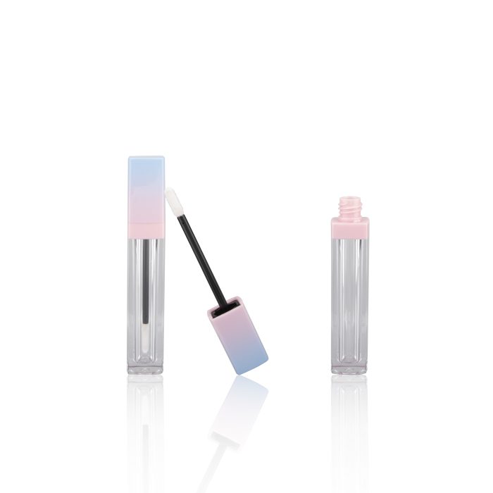 Popular Beautiful Gradient Blue Pink Lip Gloss Containers Tube Wholesale Plastic Lip Gloss Wand Tube Lip Gloss Tube - LG109D - Image 2