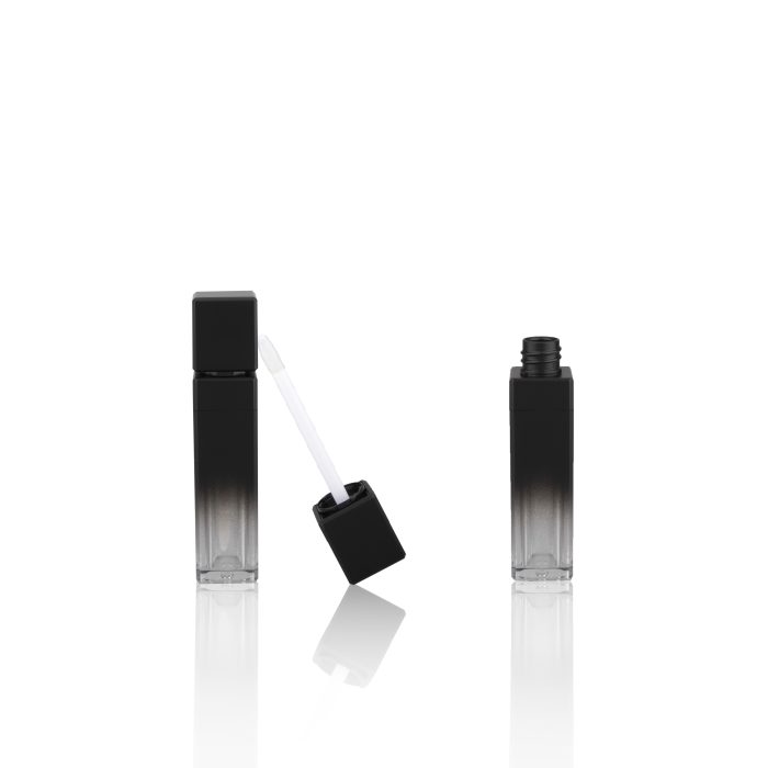 High Quality Square Lip Gloss Containers Black Frosted Lipgloss Packaging Liquid Lipstick Tube - LG139 - Image 2