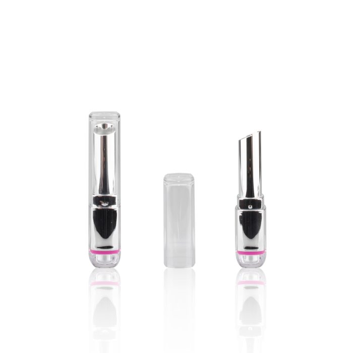 Custom Cosmetic Packaging Square Silver Lipstick Tubes Empty Lipstick Tube Packaging - LS339