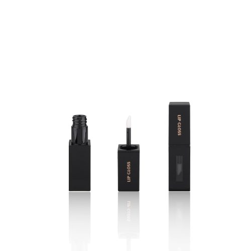 High Grade Empty Black Square Wholesale Lipgloss Tube Plastic Tubes - LG160