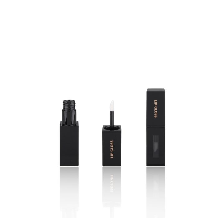 High Grade Empty Black Square Wholesale Lipgloss Tube Plastic Tubes - LG160