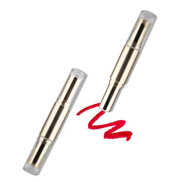 Matte Gold Double Side Logo Printing Lipstick Tube Lipstick Container Lipstick Packaging - LS202