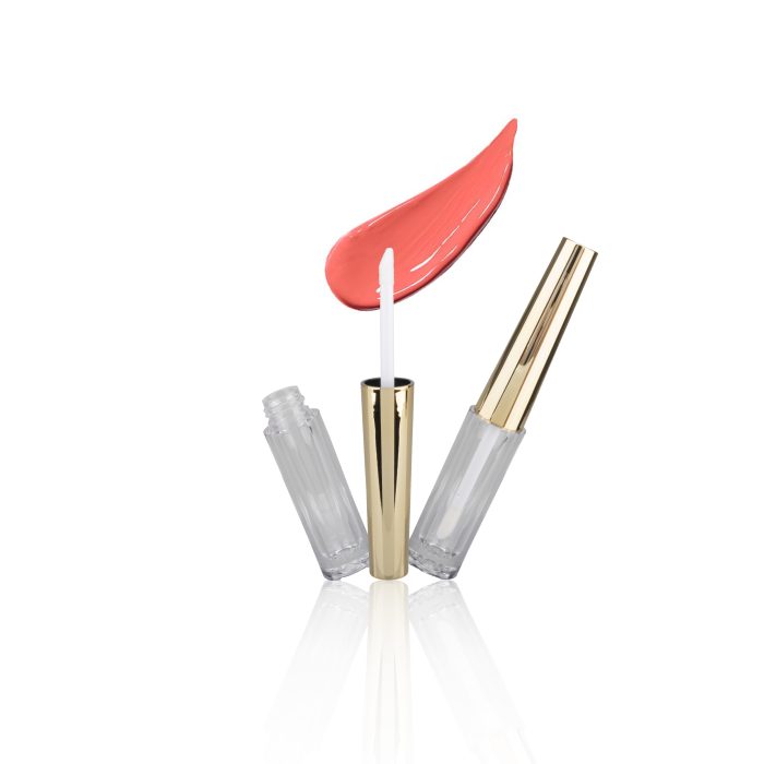 Glossy Surface Lip Gloss Container Plastic Lipgloss Tubes Gold Liquid Lipstick Packaging Simple - LG143 - Image 5