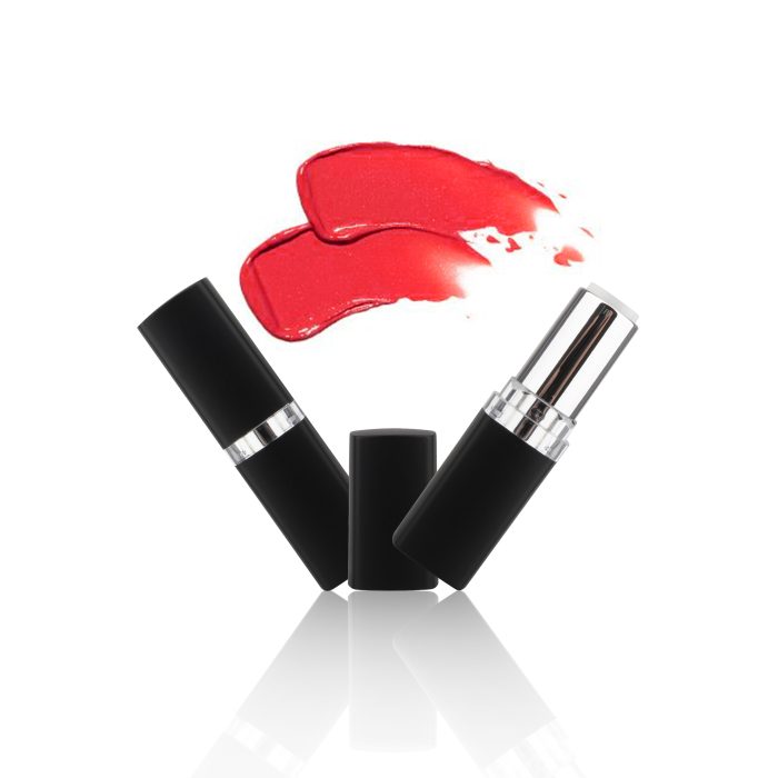 Square Elegant Black Custom Lipstick Tube Packaging Frosted Black Lipstick Case - LS210 - Image 2