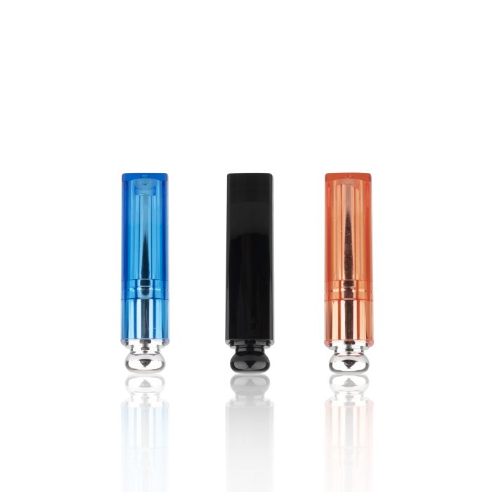 High Quality Transparent Shell Colorful Cosmetic Lipstick Tube Plastic Empty Square Lipstick Packaging - LS299