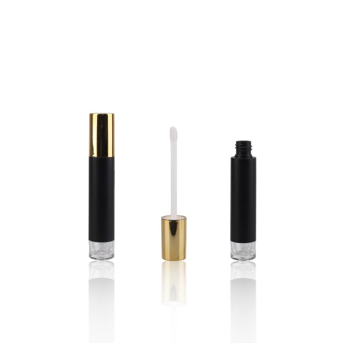 Custom Gold Black Clear Bottom Lip Gloss Tubes Container Cosmetic Tubes - LG199